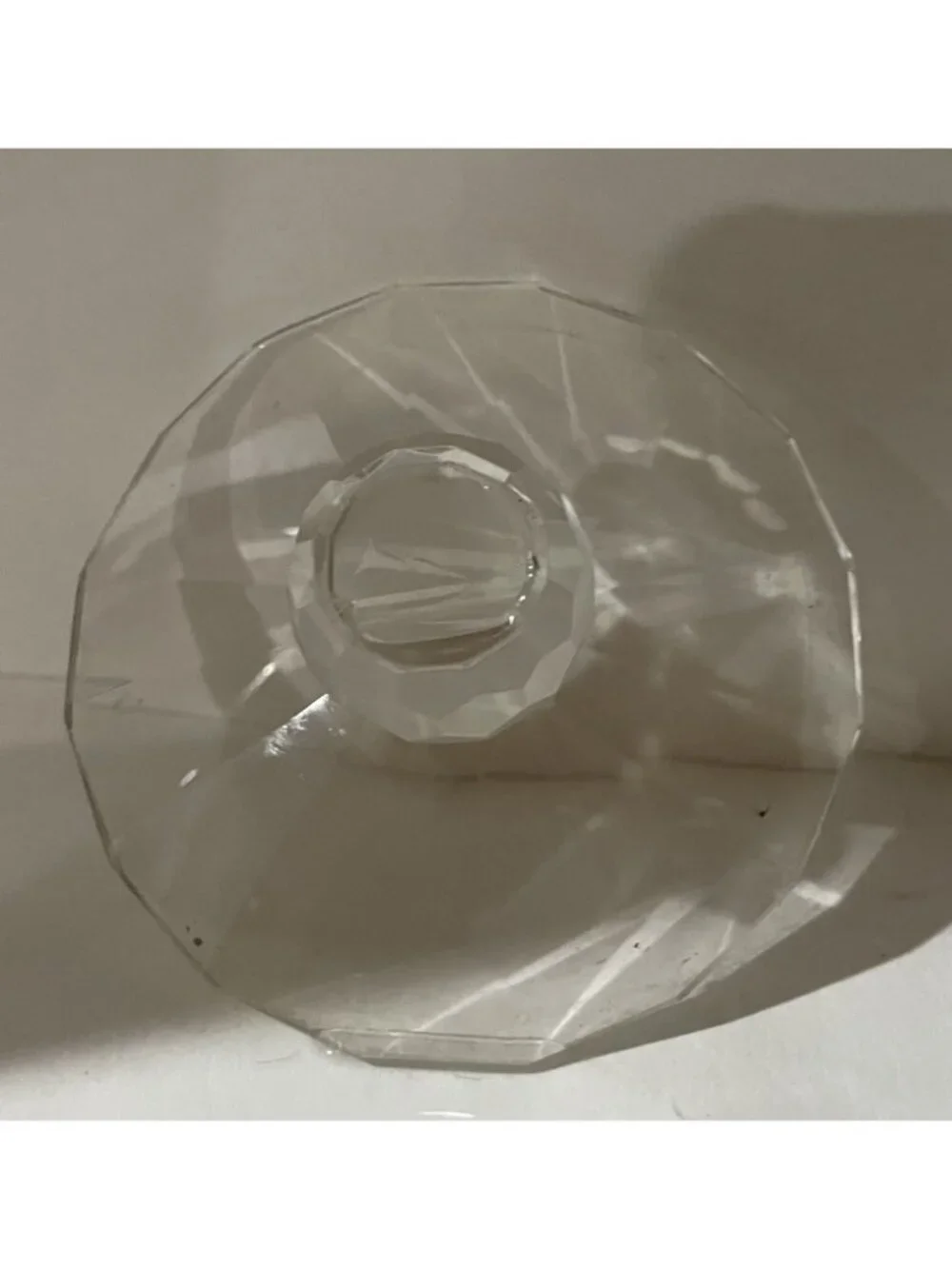 Crystal Glass Candle Topper 3 1/4”